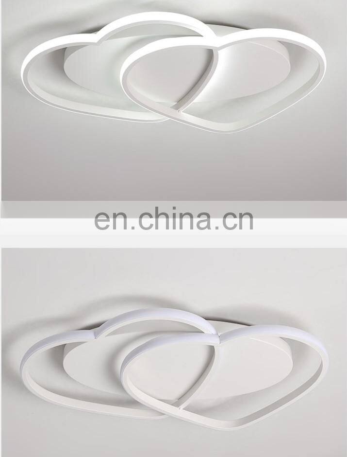 New design love wedding room ceiling lamp aluminum creative chandelier bedroom lamp