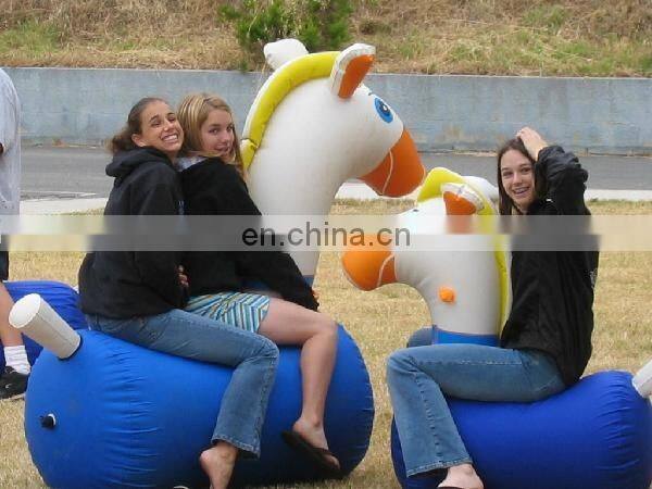 Outdoor Kids Fun Inflatable Horse Racing Inflatable Race Track With Horse Run