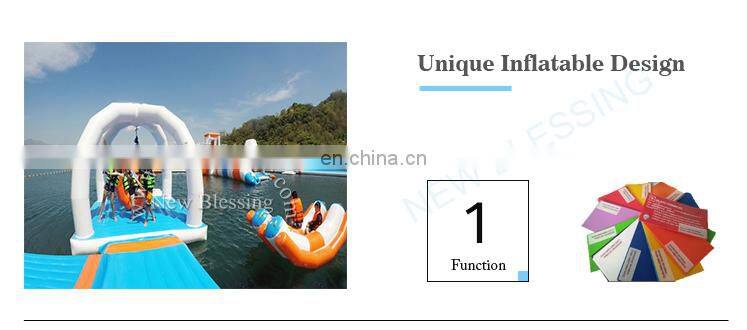 2018 high quality 0.9mm pvc tar inflatable fun aqua park equipment inflatable floating water park in Subic NB002-2
