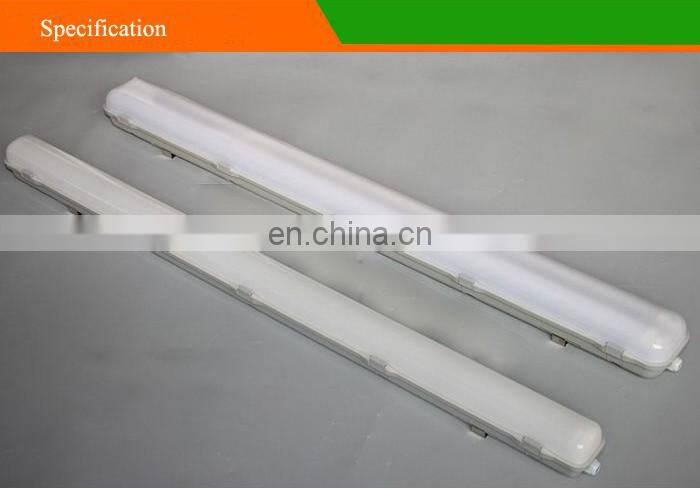 PC housing, PC cover 4ft T8 IP65 tri-proof light fixture