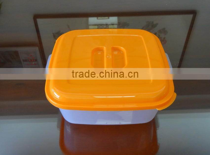 4L plastic food container, salad bowl, salad container with lid