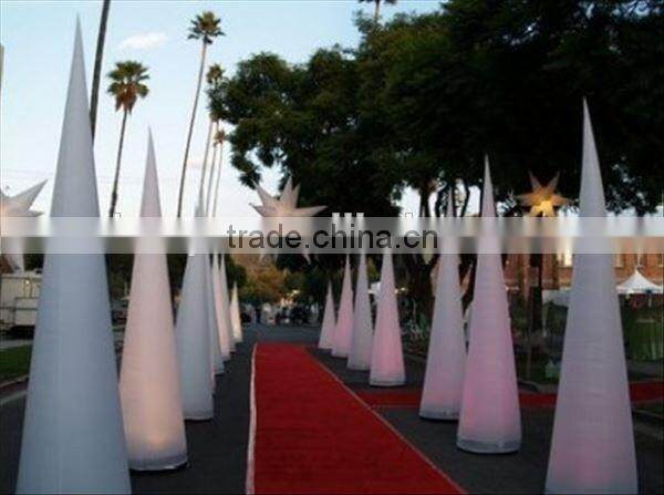 Custom high quality colorful oxford cloth inflatable lighting pillar for party decoration