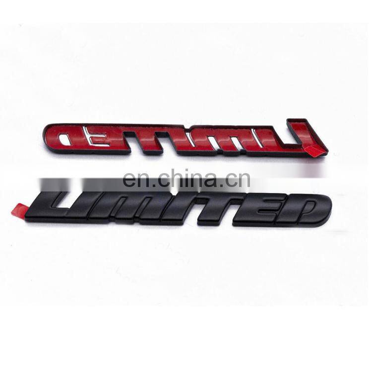 Car Body Sticker Overlay Limited Black Letter Car Emblem Badge