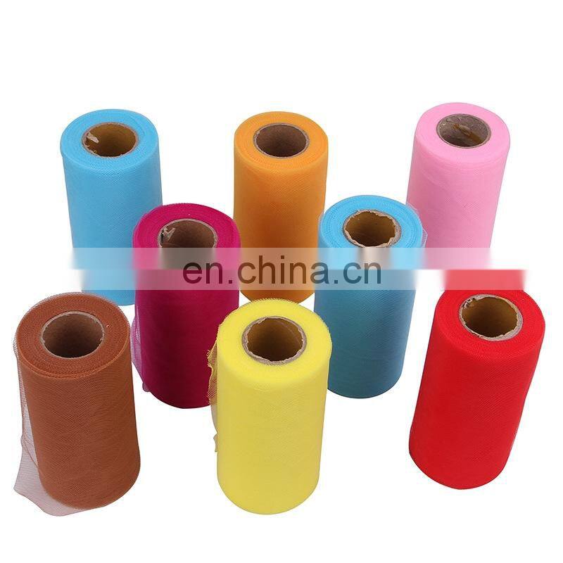 24colors 1pc 22mX15cm Wedding Table Runner Decoration Yarn Roll Crystal Tulle Organza Sheer Gauze Element wedding favors