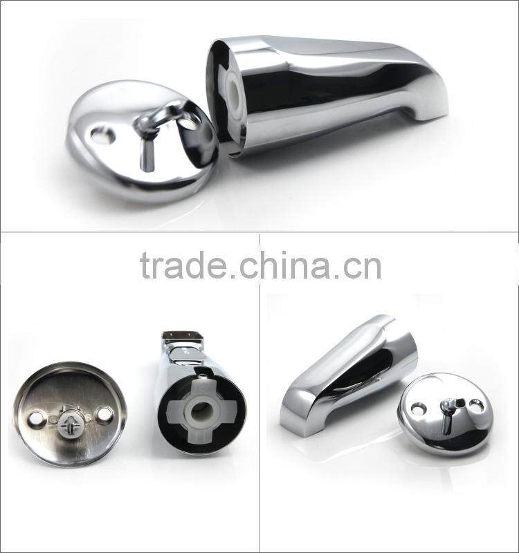 Adjustable zinc wall mount bath faucet in chrome plated