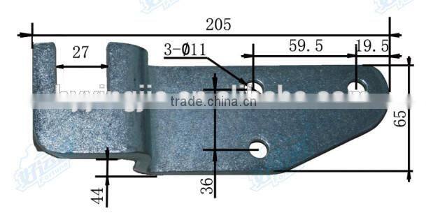 08137R Wing opening truck trailer door hook