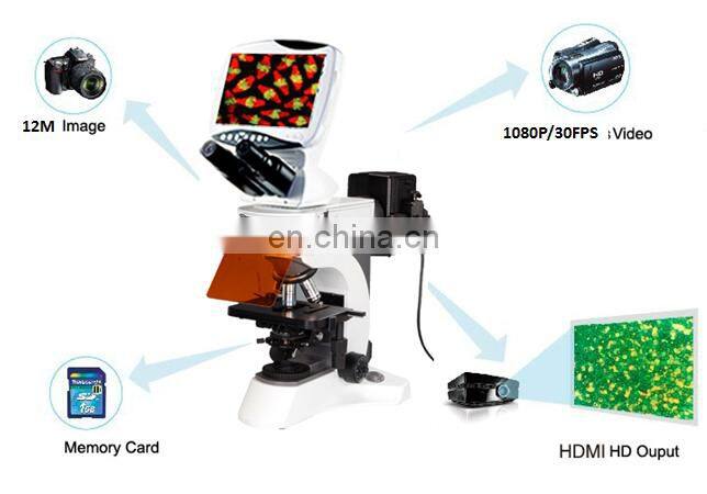 DMS-854 Digital LCD Laboratory microscope biological fluorescence microscope with best price