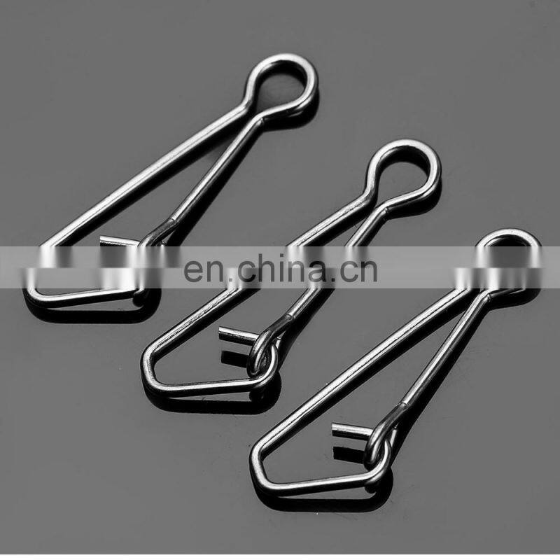 JOHNCOO 100PCS Wholesale Snap Lock Swivel Metal Fishing Pin Loop Fish Hook Accessory