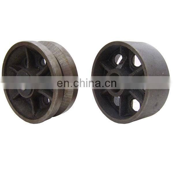 Custom black antique industrial agricultural heavy duty cast iron wheel