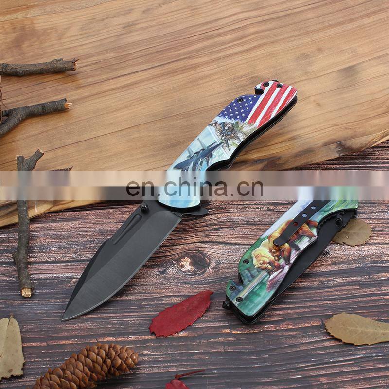 Aluminum handle 3Dprinting Outdoor Camping knives Rescue Pocket Folding knife