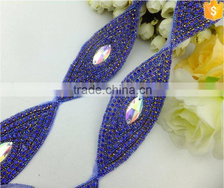 Purple Rhinestone Trimming