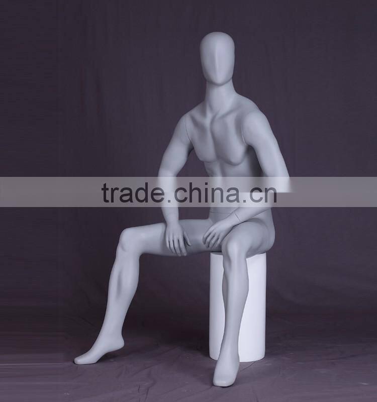 abstract fiberglass sitting male mannequin