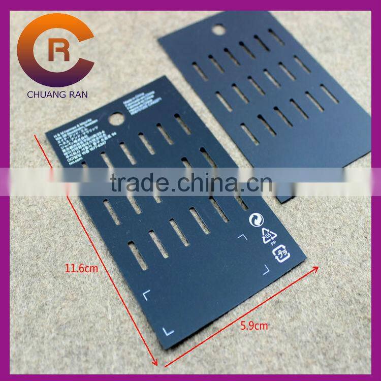 Custom plastic logo printed hair bow headband hair clip display cards