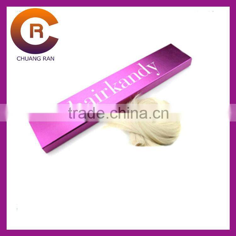 Full printing factory made cheap custom hair extension boxes