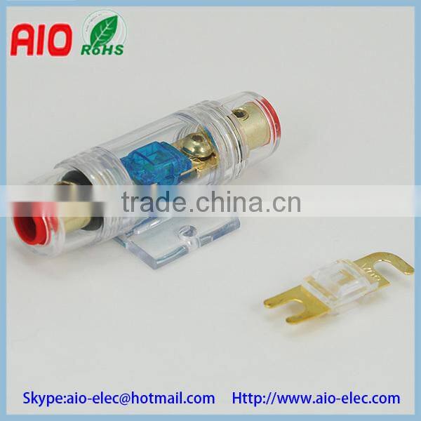Gold Plated 4/8GA Mini ANL AFS Auto Fuse Holder Car Fuse Sheath For Car Electronic Appliances