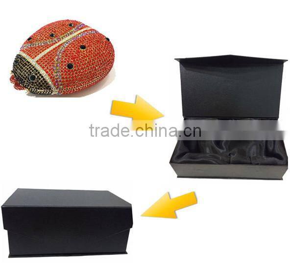 luxury flowers and bird pattern box clutch crystal stone evening bag