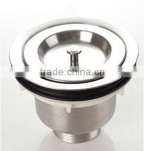 Stainless steel kitchen sink drainer,satin finished with PVC nut. sink strainer