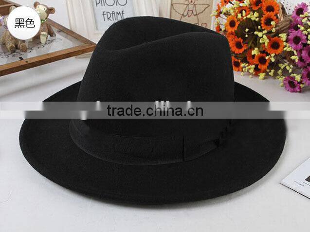 Wholesale Sakkas Grant Western Style short Brim Wool Fedora Hat fashionable Europen Vintage Style mens wool felt fedora hat