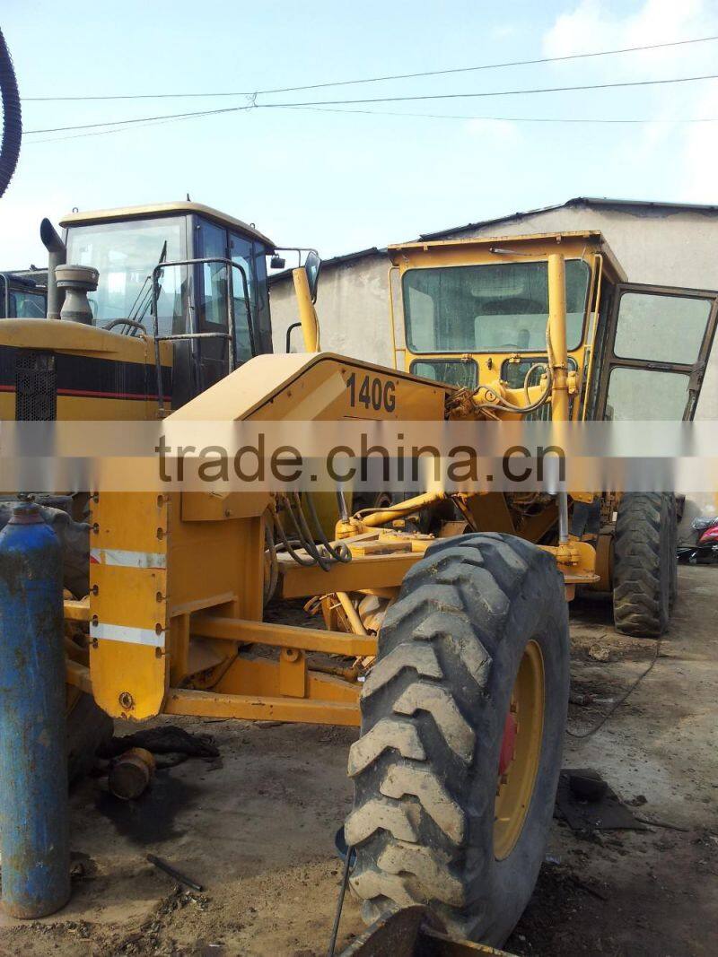 used good condition motor grader cater 140G in shanghai