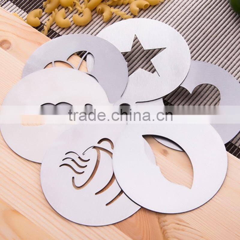 2015 Best selling wholesale custom high quatity stainless steel Coffee Stencil