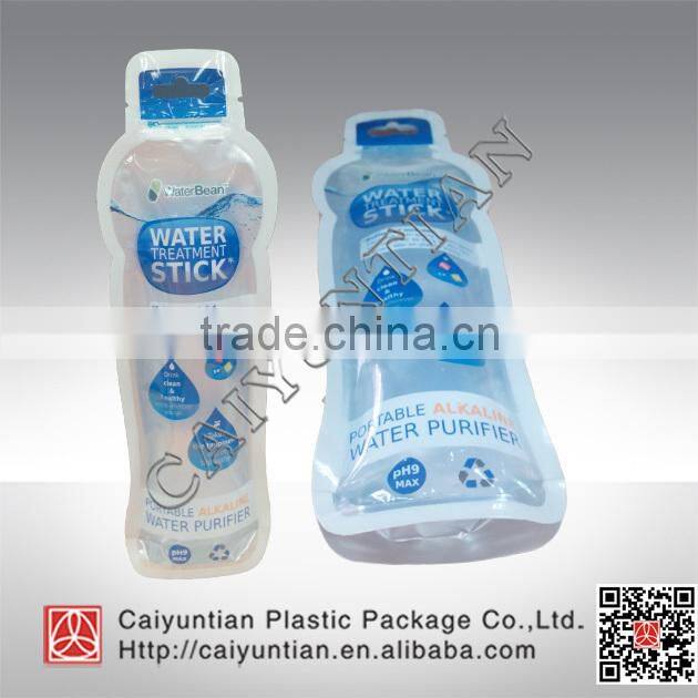 Printed brand water reclosable pleastic bag /12 oz liquid pouch