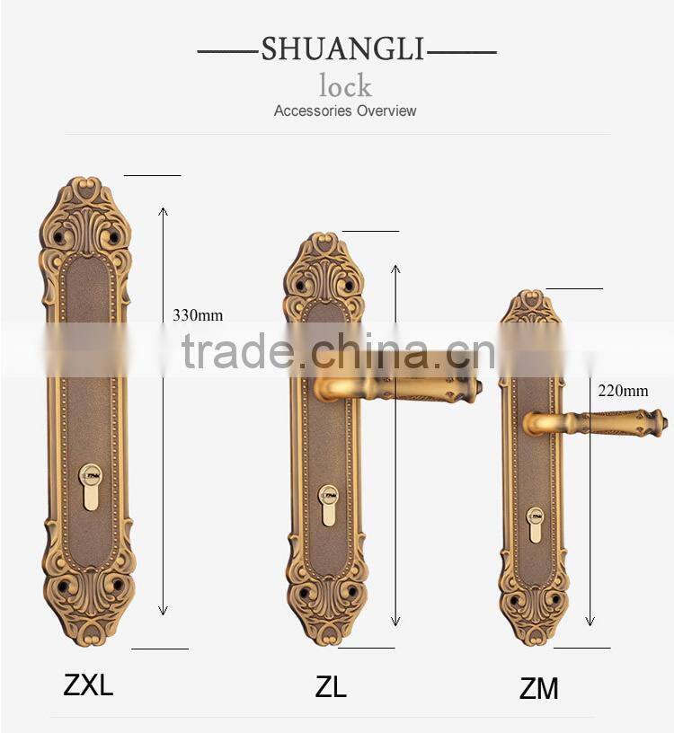High secutity medium size zamak door handle