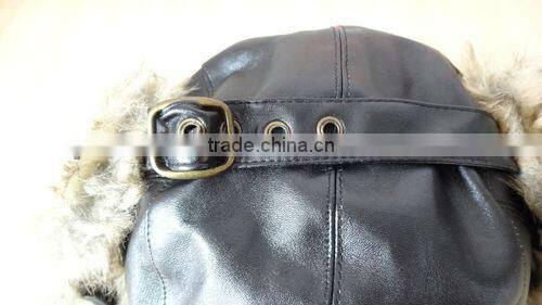 fake fur custom leather trapper hat winter