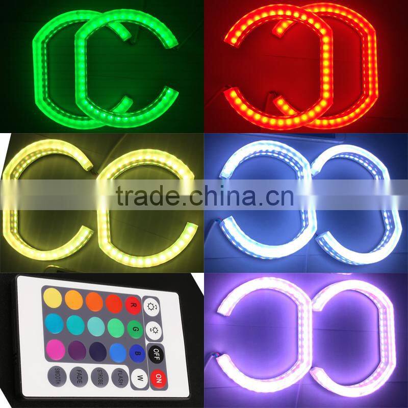 2015 CE certificate hot Selling led car headlights crystal angel eyes for bmw e90