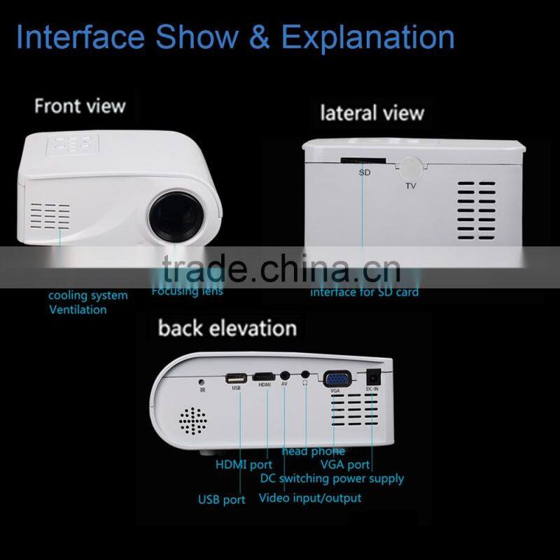 New Hot X6 MiNi LCD Home Theater Projector with 480*320p TV Function SD/VGA/HDMI/USB Port Better