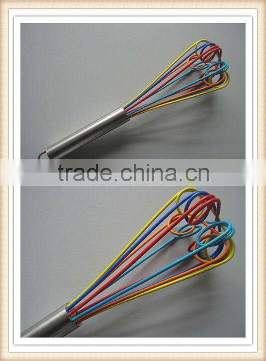 Silicone Egg Whisk with stainless steel handle
