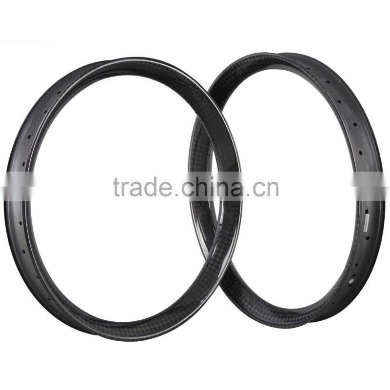 new design carbon fat bike rim 65mm clincher tubeless fat bicycle rim FW65-TL
