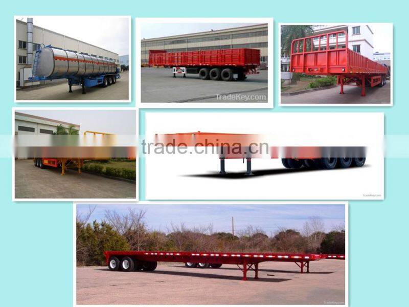 A single operation used 40ft flatbed container semi trailer