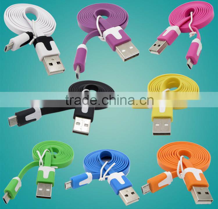 SLT Wholesale 1M 2M 3M Colorful Micro usb charger awm 2725 cable