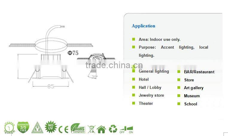 high quality 6.5Wdimmable cob led ceiling light ,nichia led,alibaba china supplier