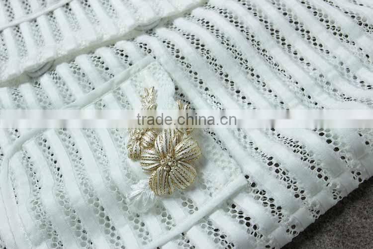 2014 Latest european style stars love slim hollw out beaded 3/4 sleeve women's stylish coats wholesale F1803