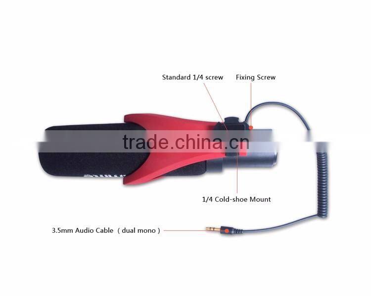 Commlite Electric Super-Cardioid Directional Condenser Shotgun Video Microphone with Wind-screen and Wind