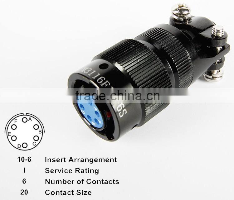 M3116F10-6S straight plug connector