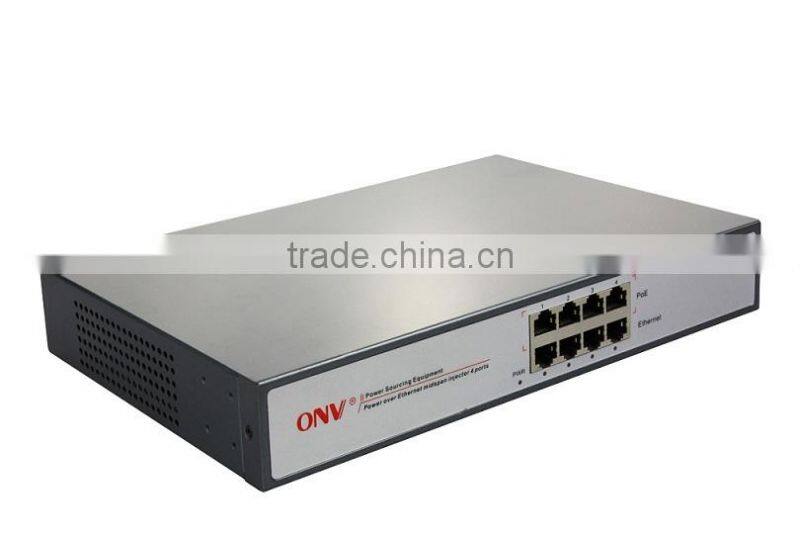Best sall and god quality 4 gigabit port injector poe 15.4W per port for IP camera