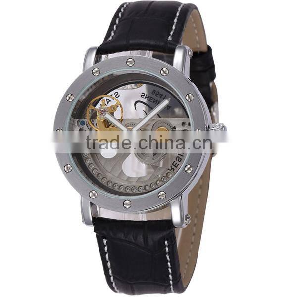 2015 high class laser backcase ROHS+CE delicate watch for men