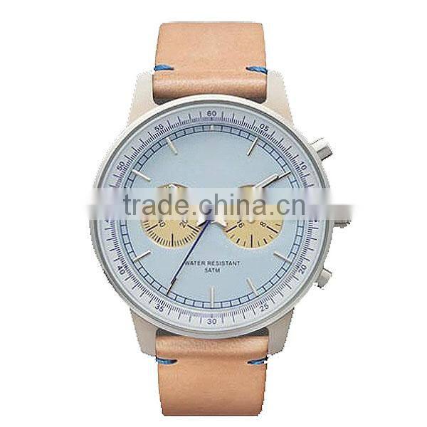 Hot design genuine leather quartz italian design watches