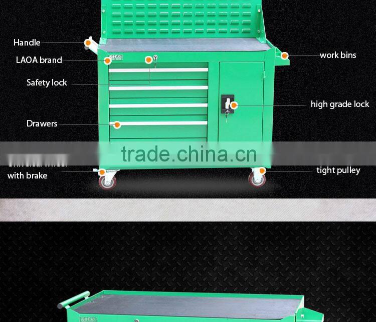 LAOA heavy duty tool trolley with support plate 5drawers tool trolley
