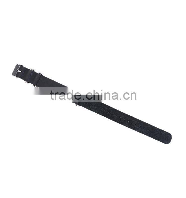 Black genuine leather watch band extender strap with factory price