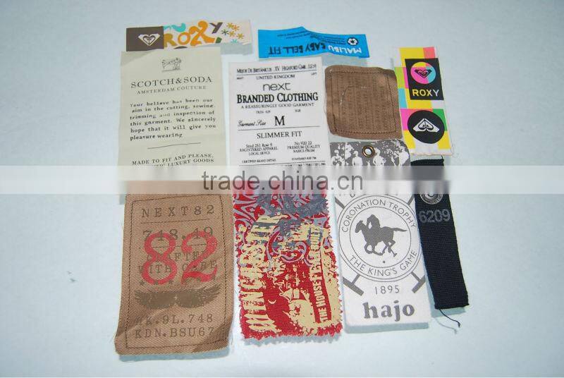 Fashionalbe design organic cotton sew printed labels