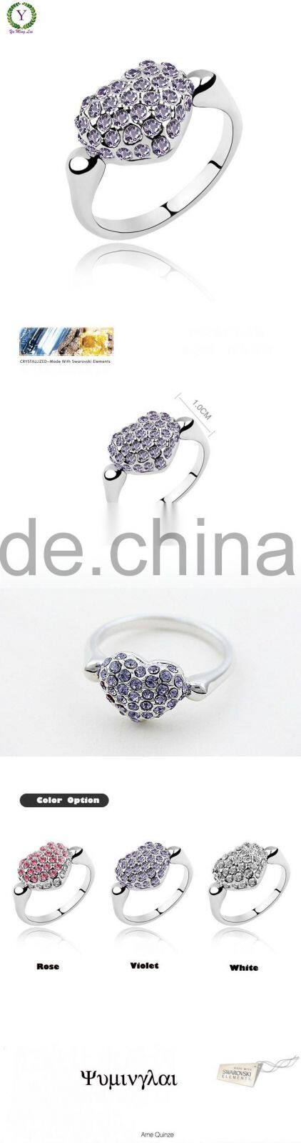 Korean fashion jewelry Crystal finger Ring
