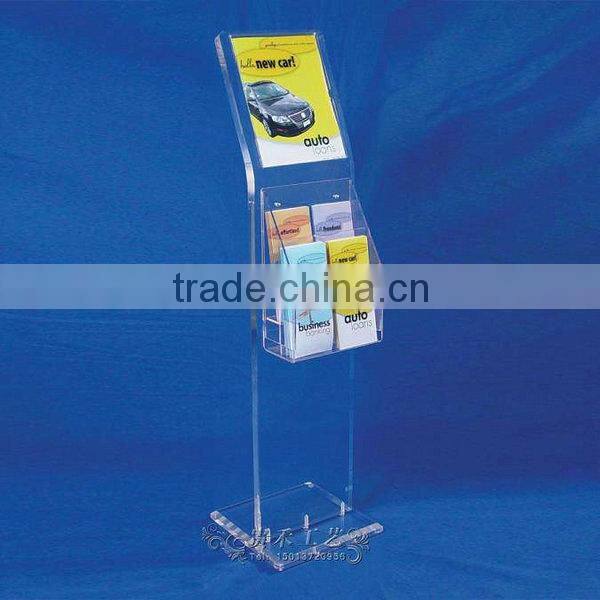 acrylic ticket display holder, guihe magazine display holder, 2015 high quality acrylic sign holder