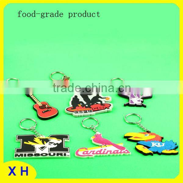 2014 Colorful Printed Silicone cheap Keychain