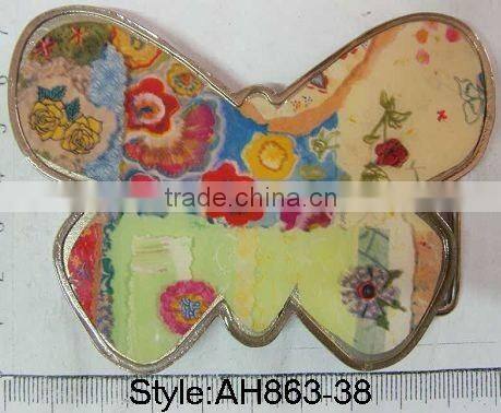 skull logo belt buckle heart shape joint buckle men clip metal buckle