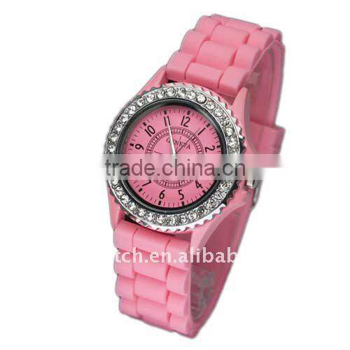 Fashion crystal diamond silicone Watch promotion gift