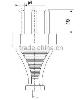 Italy 3 pin plug to IEC C13 female power cord IMQ certification
