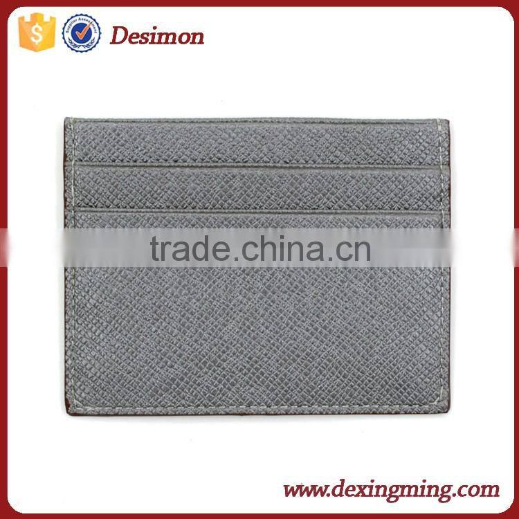 Leather Unisex Card Case Slim Super Thin 6 Slots Compact Wallet holder